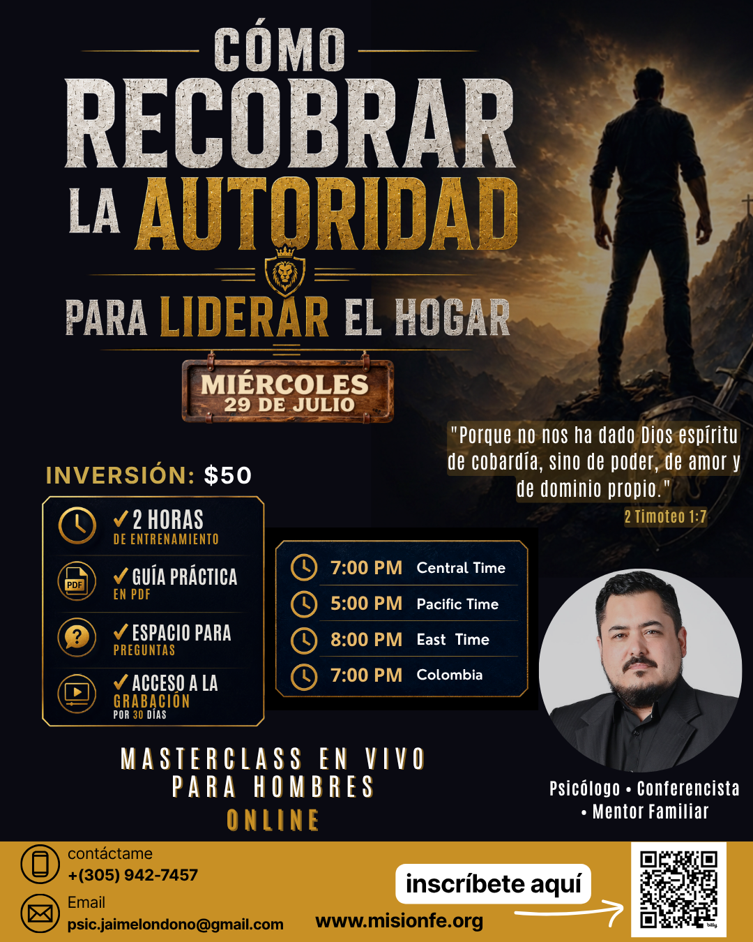 Masterclass en Vivo | Cómo Recobrar la Autoridad para Liderar el Hogar